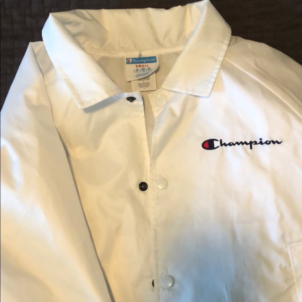 Champion white crop wind breaker never worn...